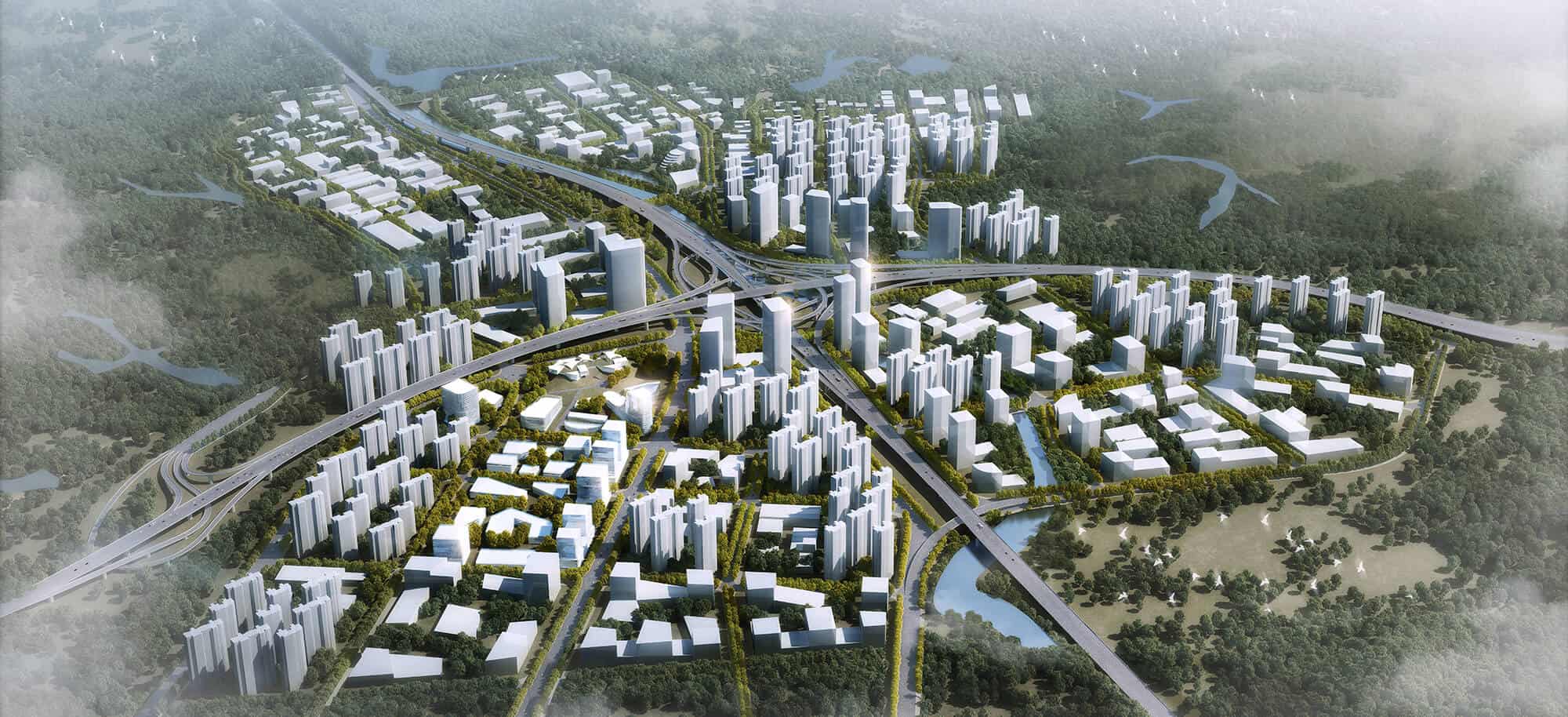 China EU Future City Masterplan Masterplan - bird view | Progetto CMR